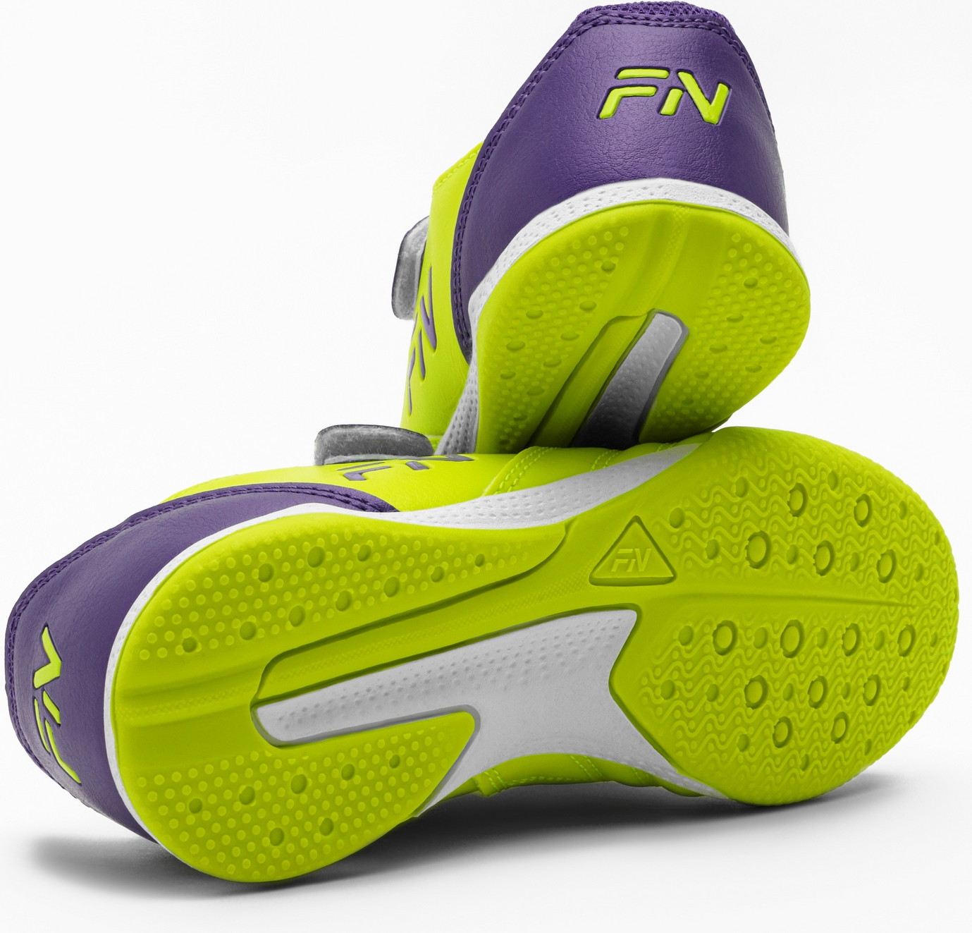Бутсы футзальные FN Nitro Neon KFN5051003-905 (р.26, неон/салатовый/фиолетовый) — фото 4
