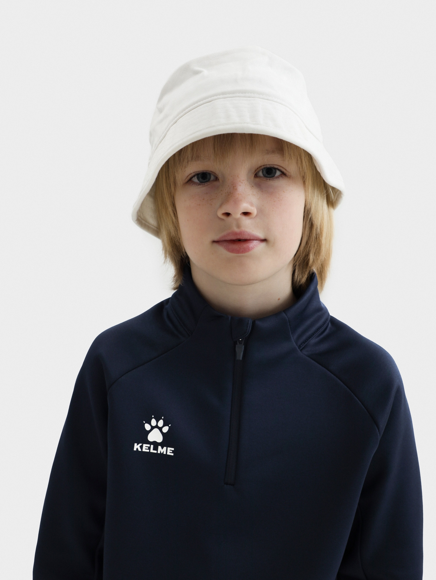 Олимпийка спортивная детская Kelme Children's Pullover plus Fleece / 7461TT3052-416 (р.120, темно-синий) — фото 3