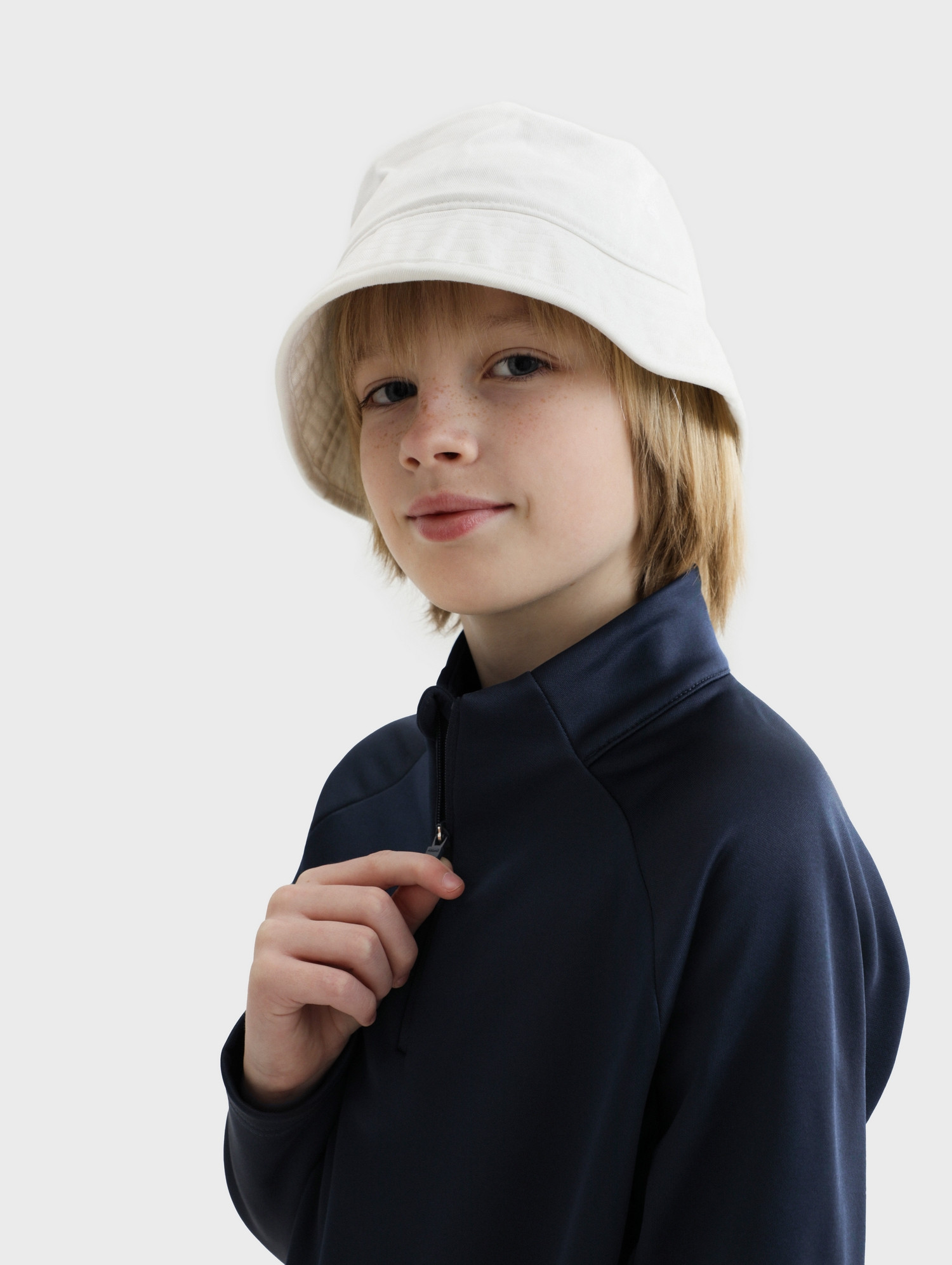 Олимпийка спортивная детская Kelme Children's Pullover plus Fleece / 7461TT3052-416 (р.120, темно-синий) — фото 2