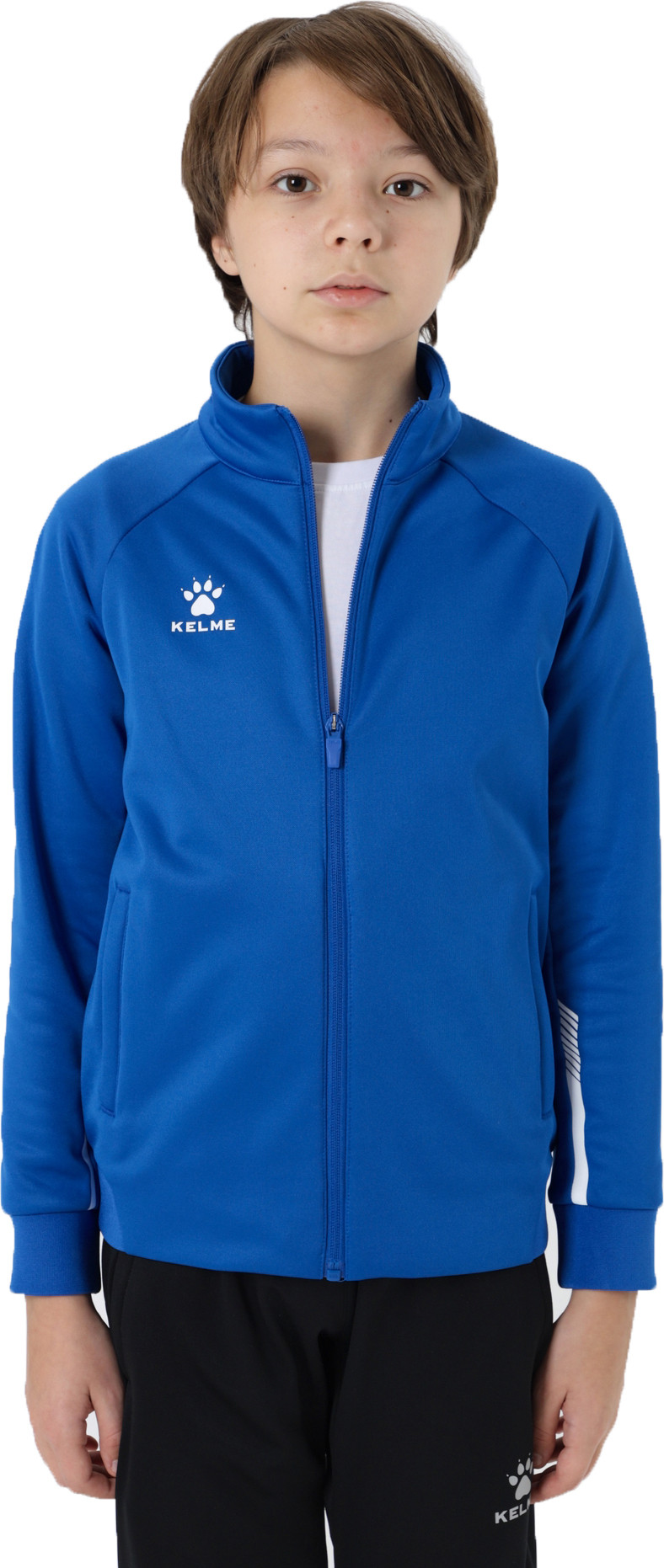 Олимпийка спортивная детская Kelme Children's Knitted Jacket fleece / 7461WT3143-481 (р.160, синий)