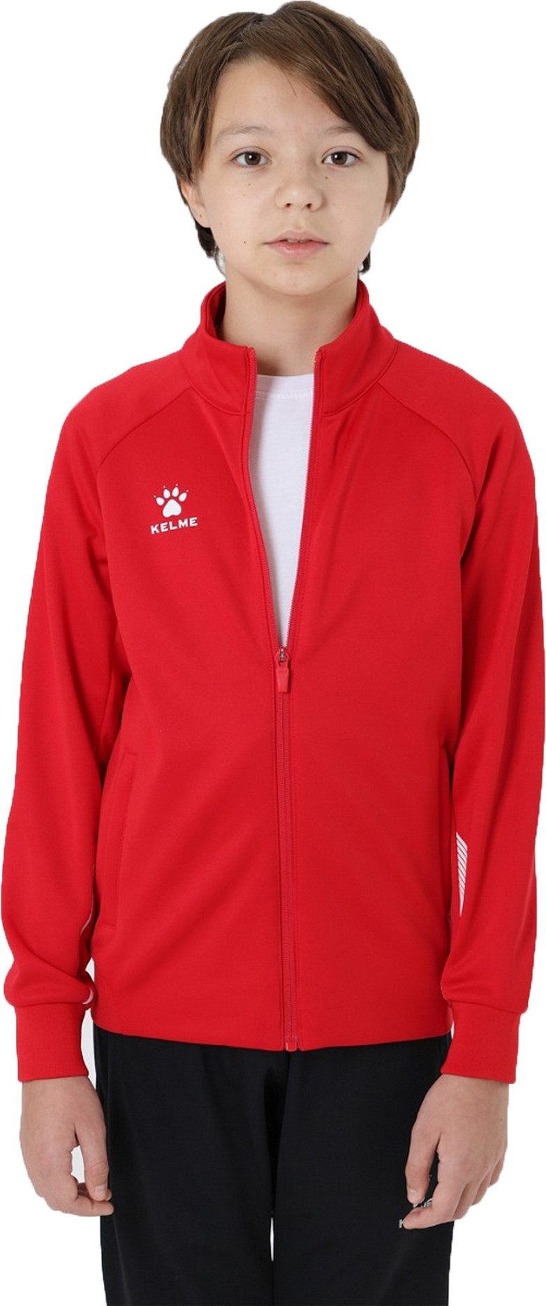 Олимпийка спортивная детская Kelme Children's Knitted Jacket fleece / 7461WT3143-600 (р.160, красный)