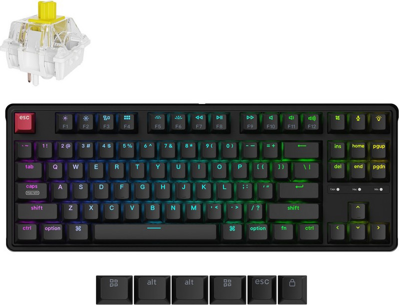 Клавиатура Keychron C3 Pro 8K RGB Banana Switch / C3PX-H4 (черный)