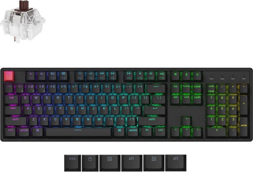Клавиатура Keychron K10 RGB Brown Switch / K10X-C3 (черный)