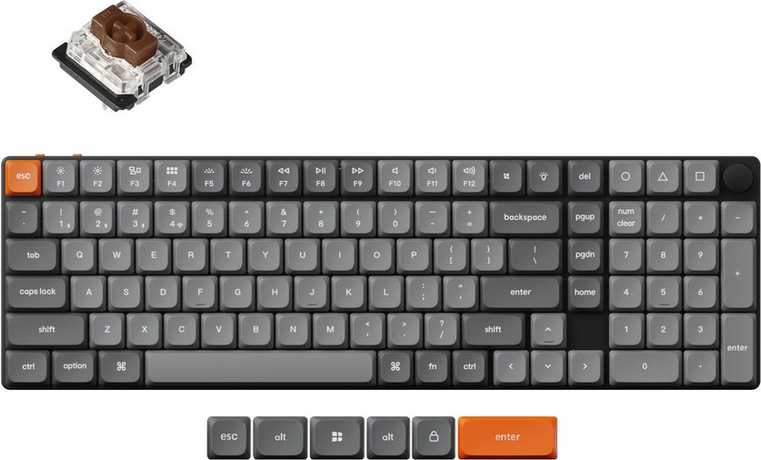 Клавиатура Keychron K17 Max RGB Gateron Brown Switch / K17M-B3 (черный)