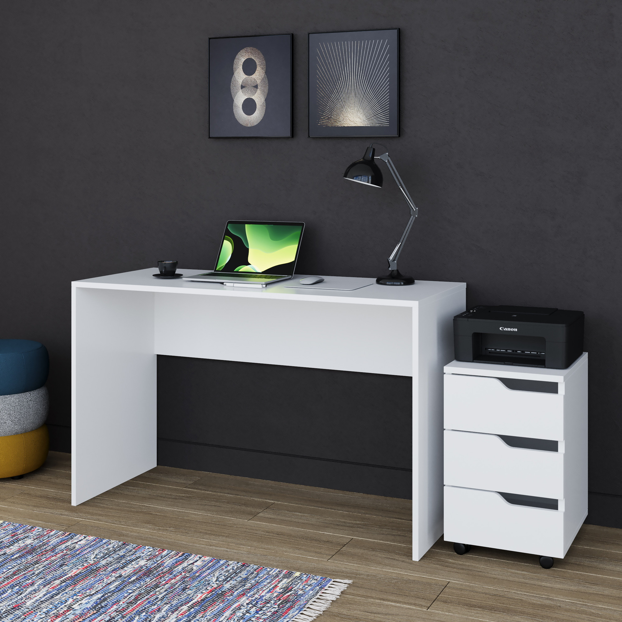 Письменный стол Мир Мебели Sk-16 (белый) — фото 2