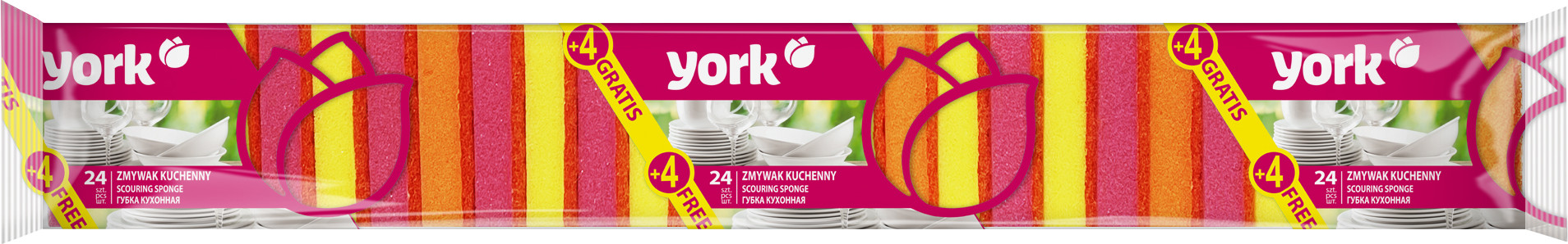 Набор губок для мытья посуды York 030140 (28шт) — фото 2
