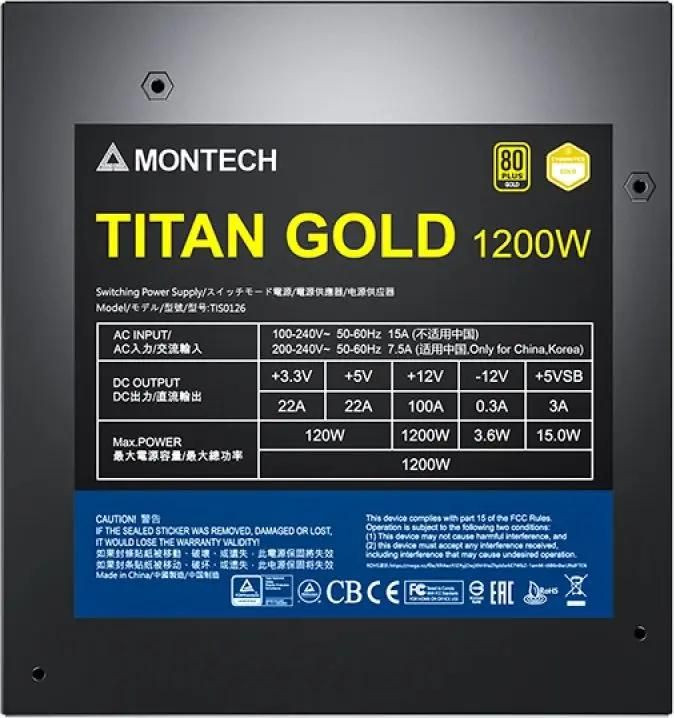 Блок питания для компьютера Montech Titan Gold 1200W / TIS0126 — фото 6