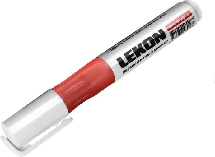 Набор маркеров строительных LEKON ReFresh / 12013.21 (10шт, красный) — фото 2