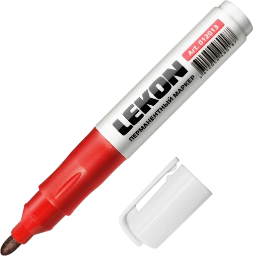 Набор маркеров строительных LEKON ReFresh / 12013.21 (10шт, красный)
