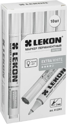 Набор маркеров строительных LEKON Eхtra White / 12393.21 (10шт) — фото 5