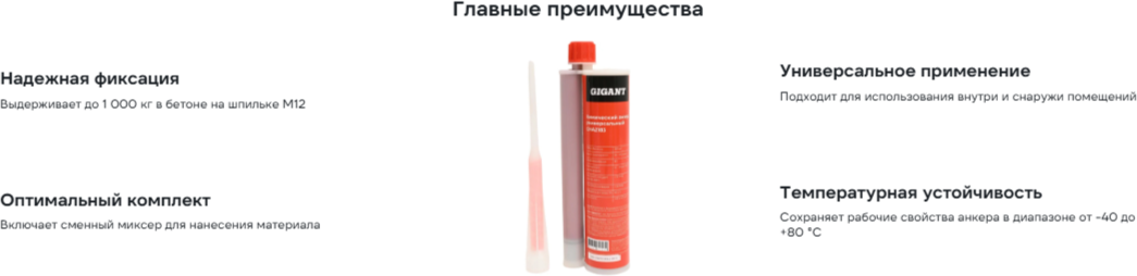 Химический анкер Gigant CHA2183 — фото 3