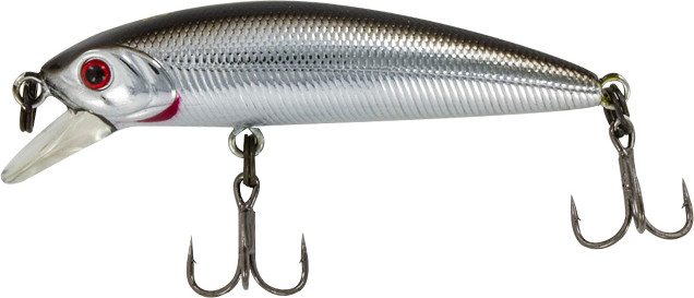 Воблер TSURIBITO Minnow 35f / 011 Metallic Hg.Silver & Black 70544