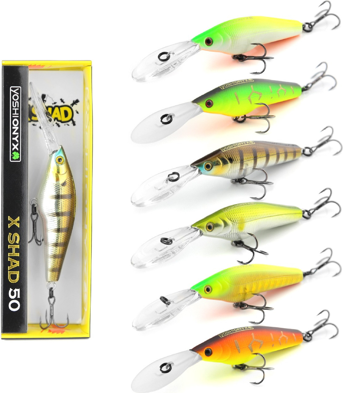 Воблер Yoshi Onyx X-Shad 50 / 103 Hight Hg.Flash Chartreuse / 161155 — фото 2