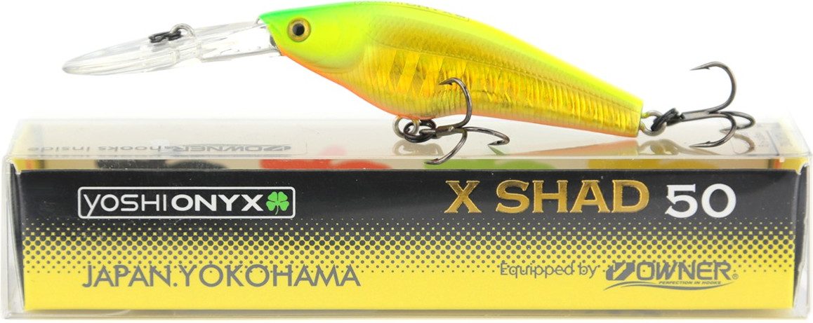 Воблер Yoshi Onyx X-Shad 50 / 103 Hight Hg.Flash Chartreuse / 161155 — фото 4