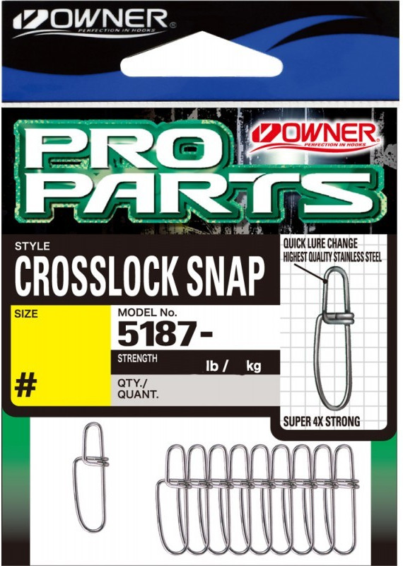 Застежка рыболовная Owner Cross Lock Snap №1 / 5187-106 (10шт)