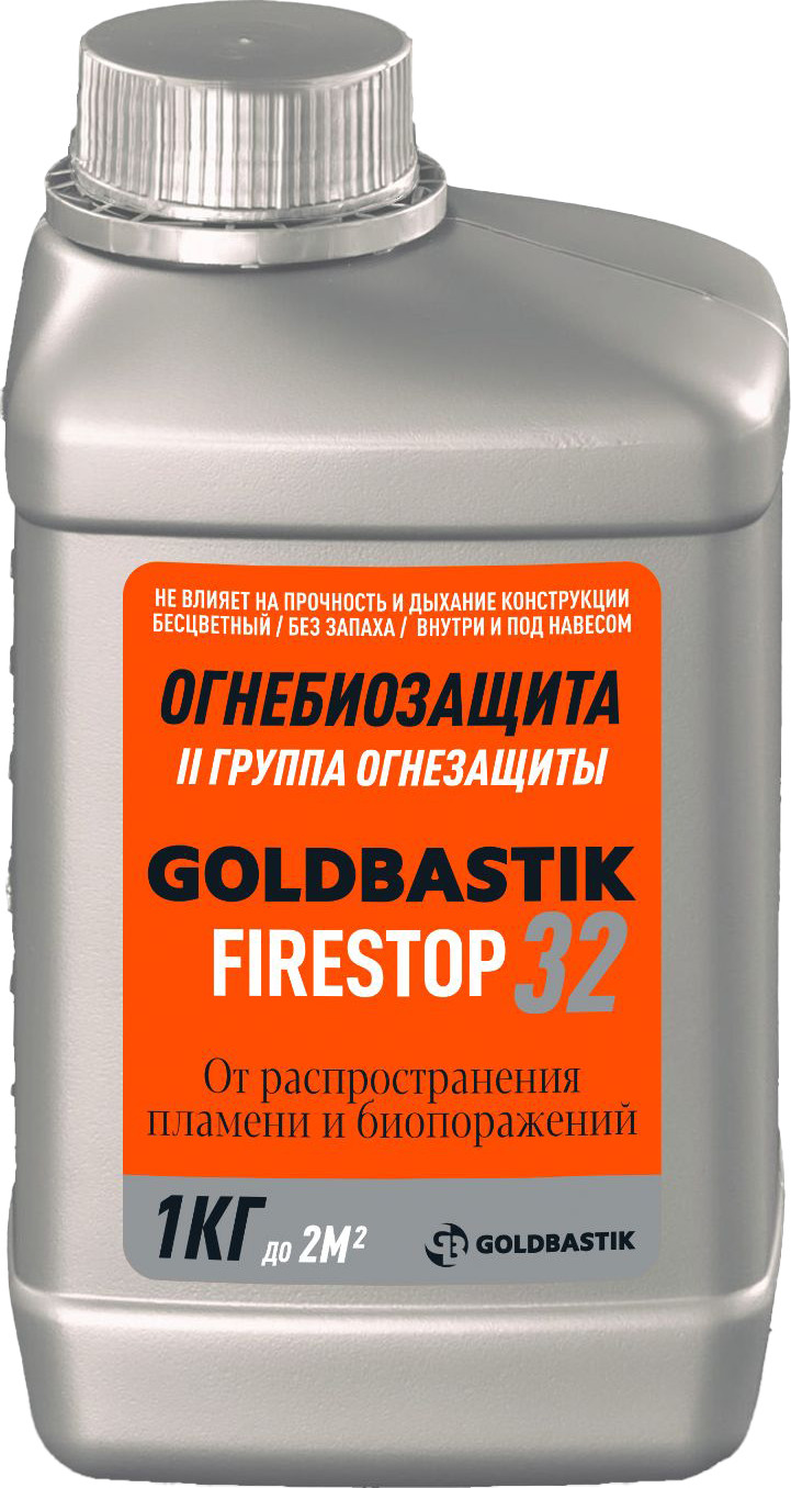 Пропитка для дерева Goldbastik Огнебиозащита Бифлат Про / BO 32 (1кг)