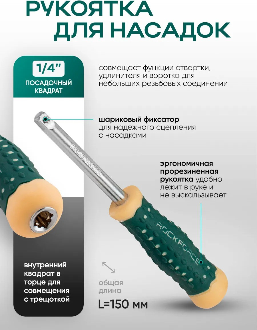 Универсальный набор инструментов RockForce RF LIGHT-43001-5 (59641) — фото 5