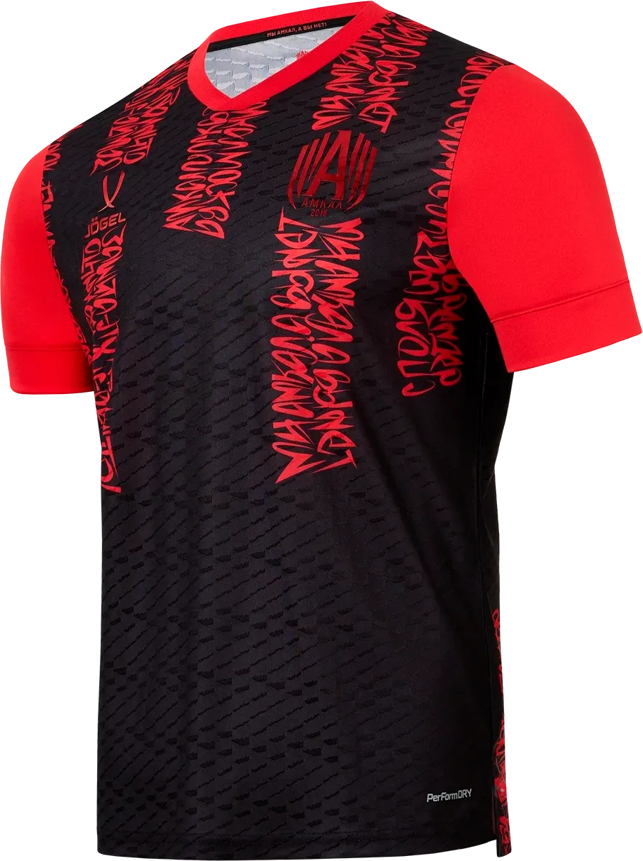 Футболка игровая футбольная Jogel Amkal PerFormDRY Jersey (XL, черный/красный)