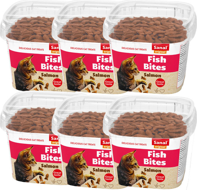 Лакомство для кошек Sanal Fish Bites (6x75г)