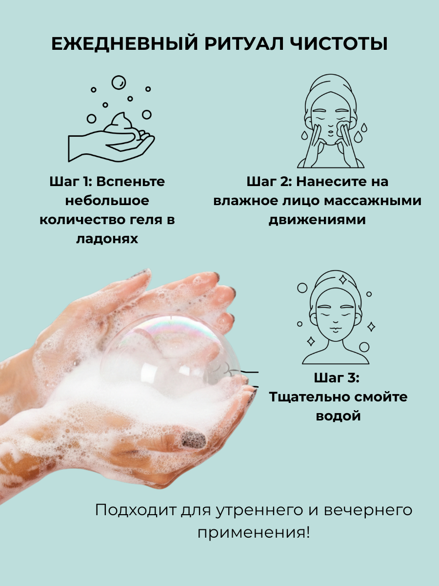 Гель для умывания AllCells Очищающий гиалуроновый (150мл) — фото 4
