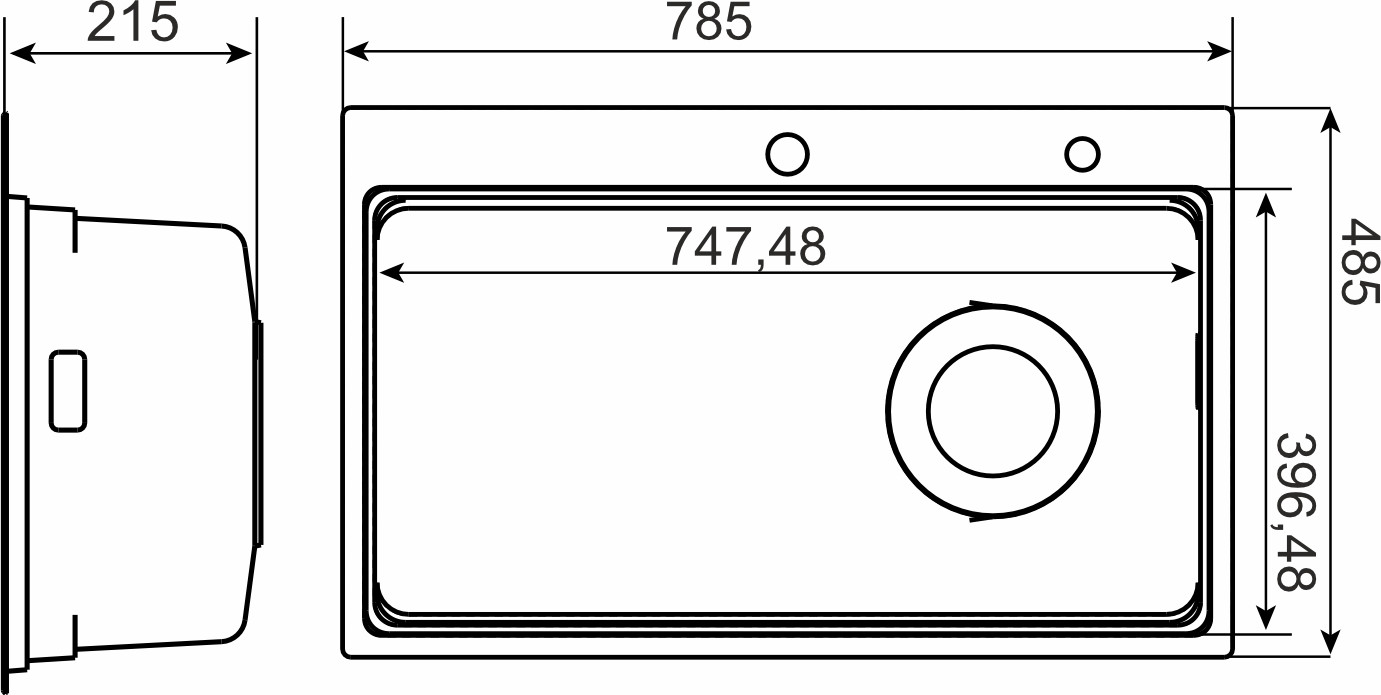 Мойка кухонная Mixline Pro 558472 (сатин, с сифоном) — фото 6