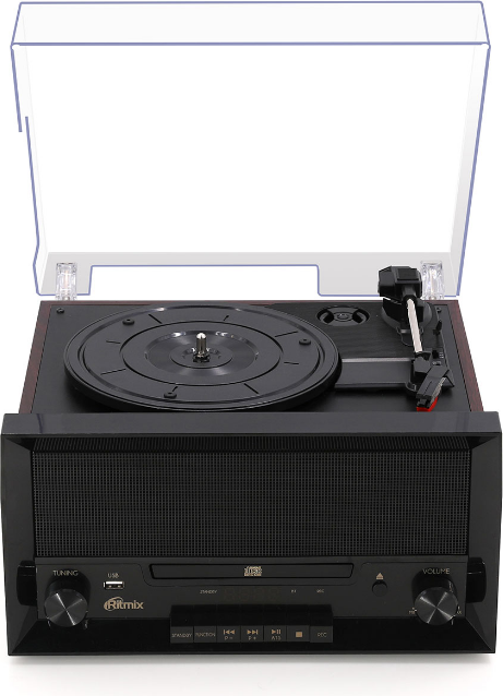 Проигрыватель виниловых пластинок Ritmix LP-400B (коричневый) — фото 6