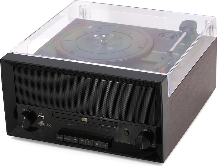 Проигрыватель виниловых пластинок Ritmix LP-400B (коричневый) — фото 3