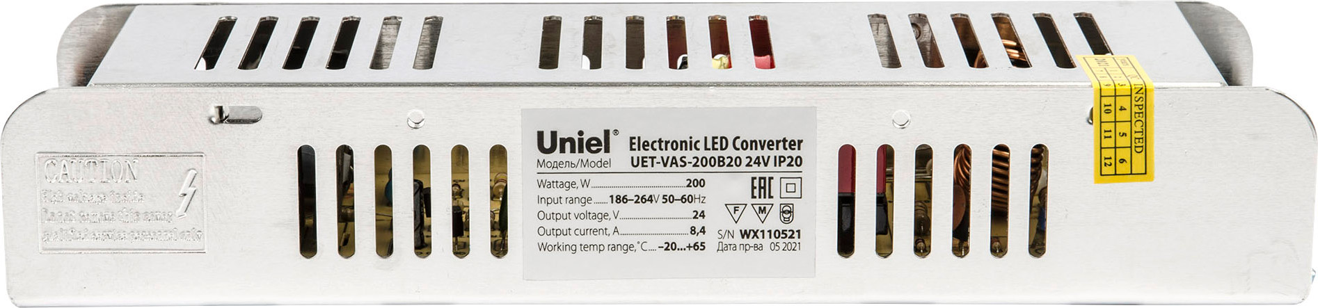 Блок питания для светильника Uniel UET-VAS-200B20 24V IP20 / UL-00002433 — фото 2