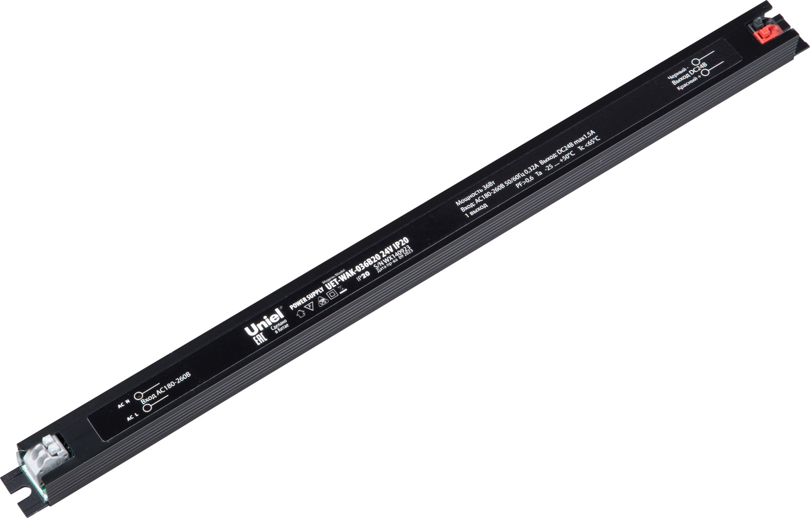 Блок питания для светильника Uniel UET-WAK-036B20 24V IP20 / UL-00010267