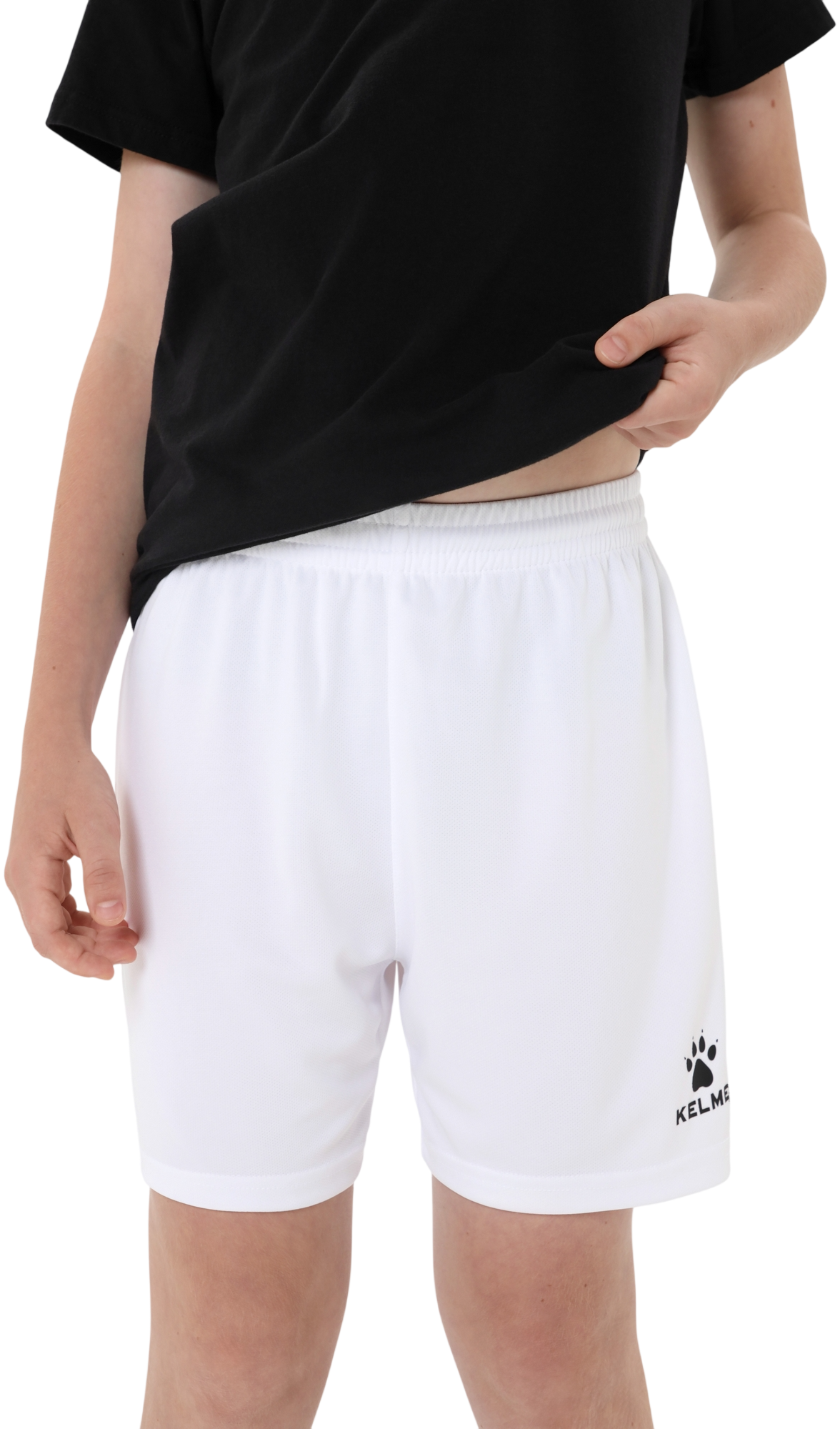 Шорты спортивные детские Kelme Football Shorts / 7351ZB3255-100 (р.130, белый)
