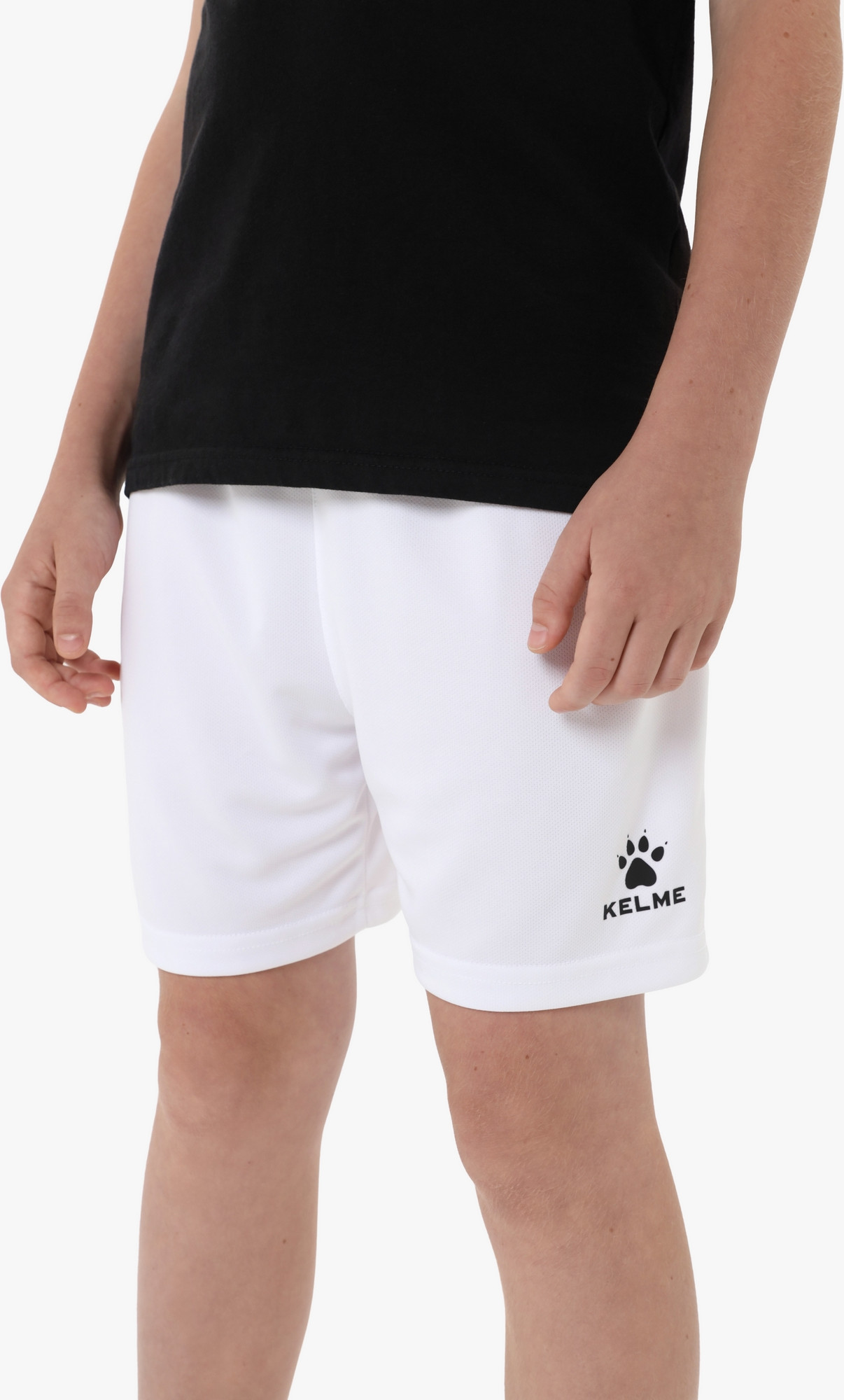 Шорты спортивные детские Kelme Football Shorts / 7351ZB3255-100 (р.150, белый) — фото 2
