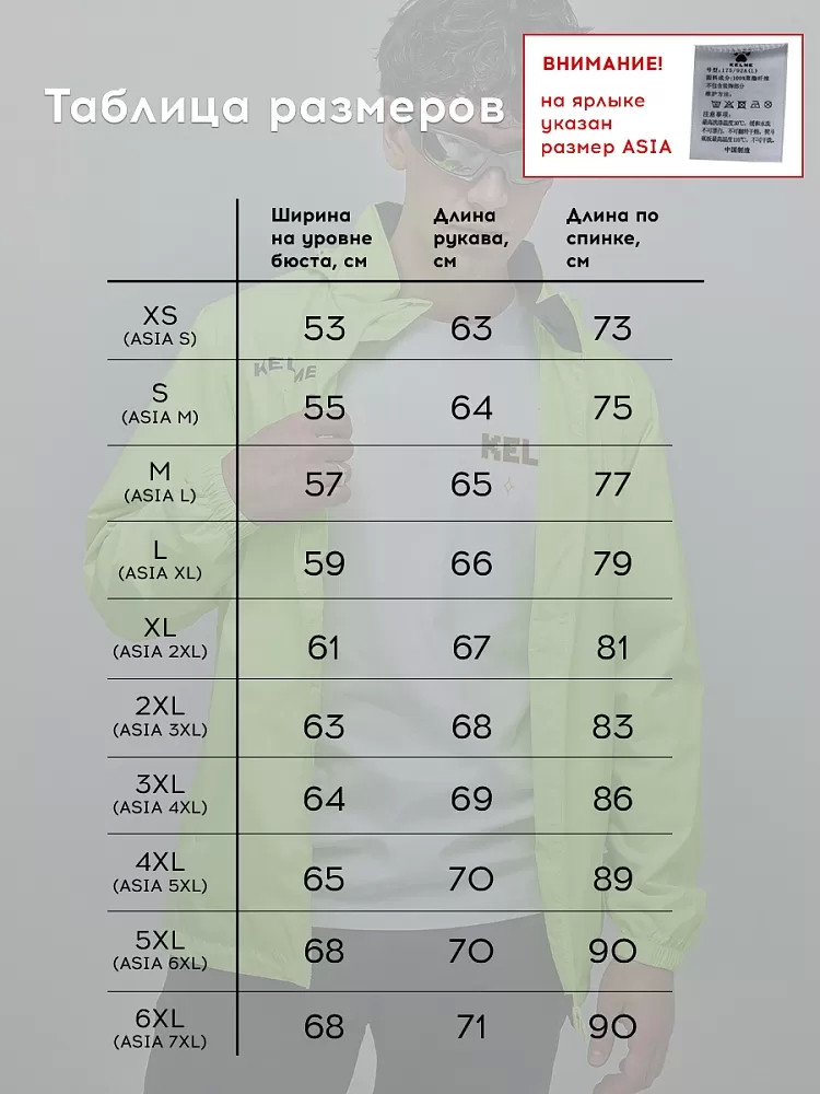 Ветровка Kelme Raincoat / 3801241-904 (6XL, салатовый/зеленый) — фото 3