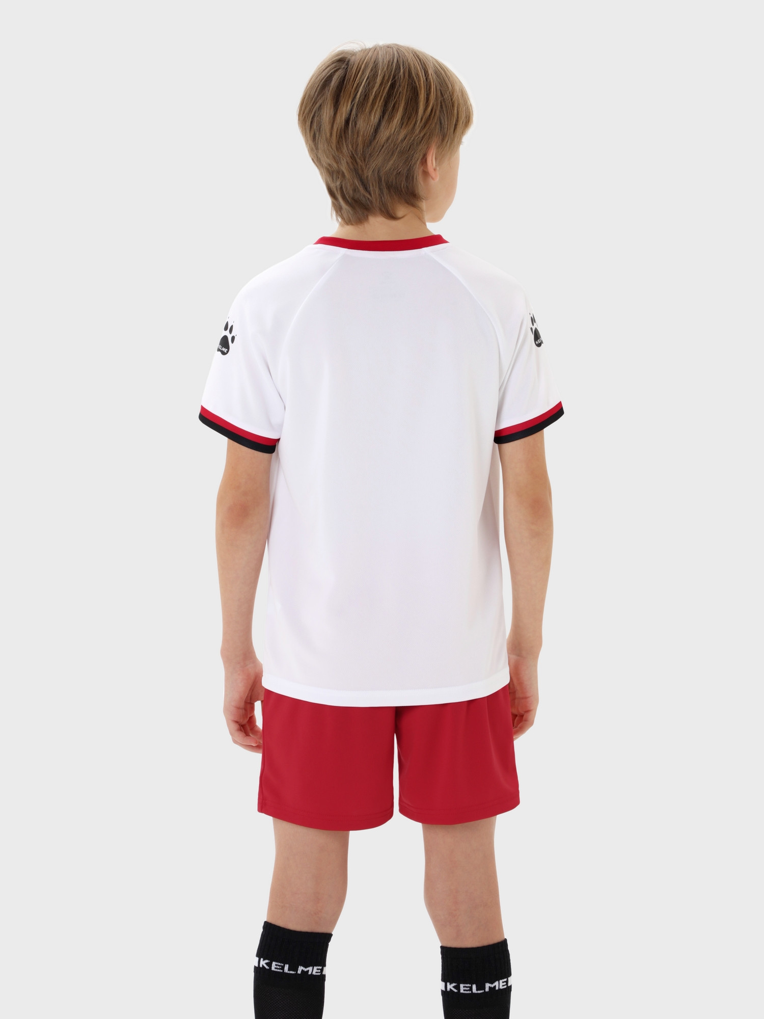 Футбольная форма Kelme Football Uniform Set / 8551ZB31084-100 (р.140, белый/красный) — фото 2