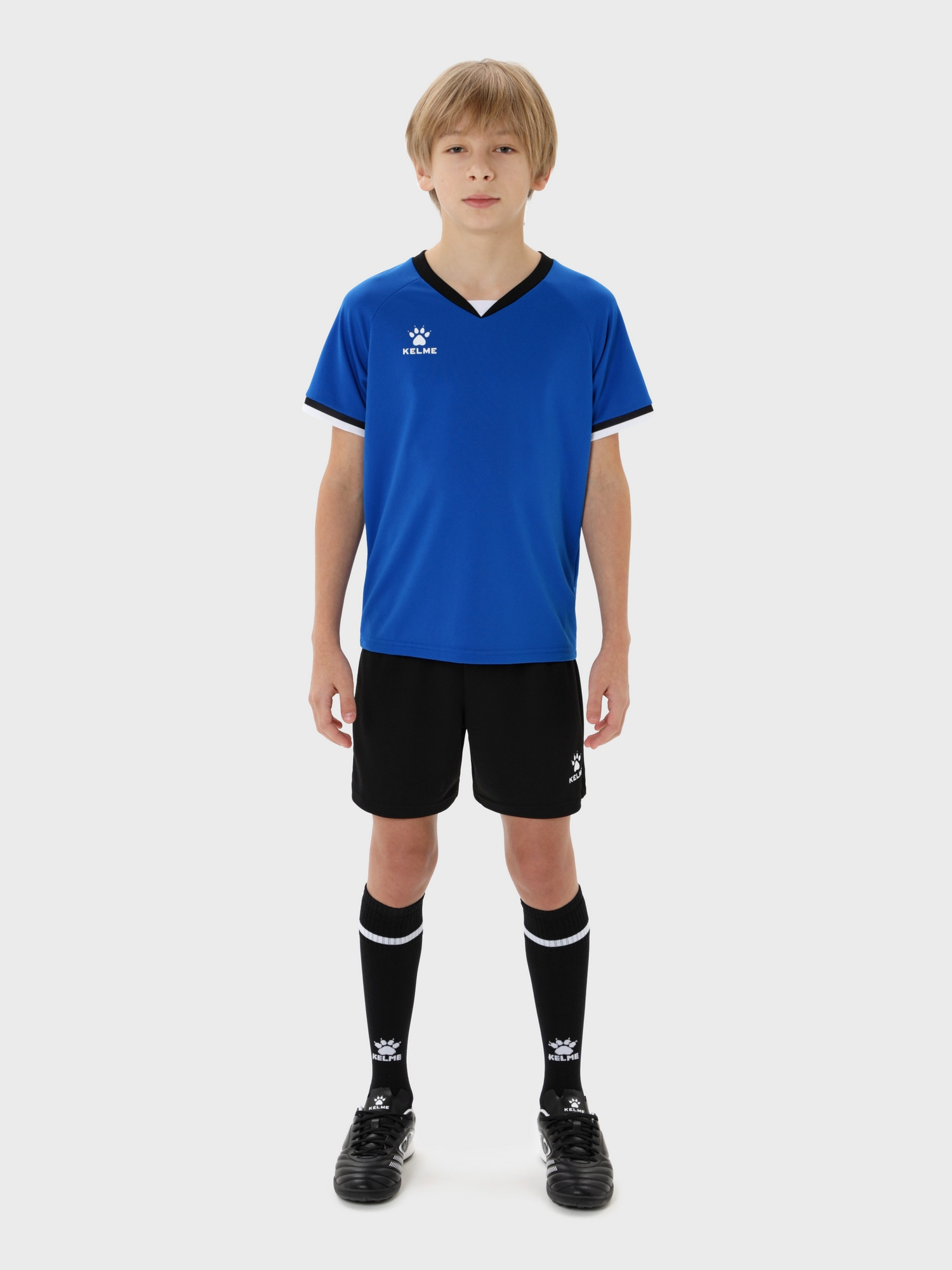 Футбольная форма Kelme Football Uniform Set / 8551ZB31084-481 (р.160, синий/черный) — фото 3