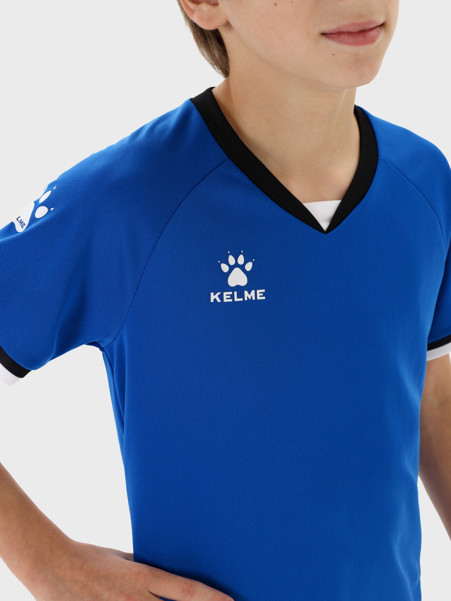 Футбольная форма Kelme Football Uniform Set / 8551ZB31084-481 (р.160, синий/черный) — фото 4