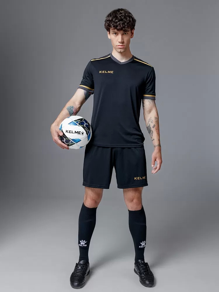 Футбольная форма Kelme Short Sleeve Football Uniform Suit / 7451ZB1793-037 (S, черный) — фото 2