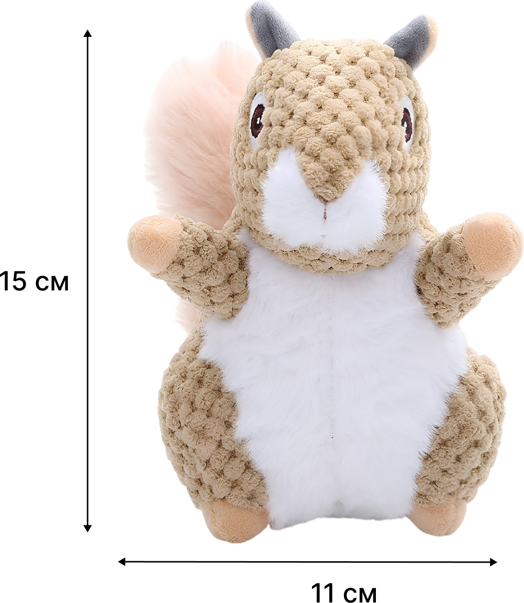 Игрушка для собак HaisenPet Коала/Белка плюшевая / BS DW212 - 4828 — фото 3