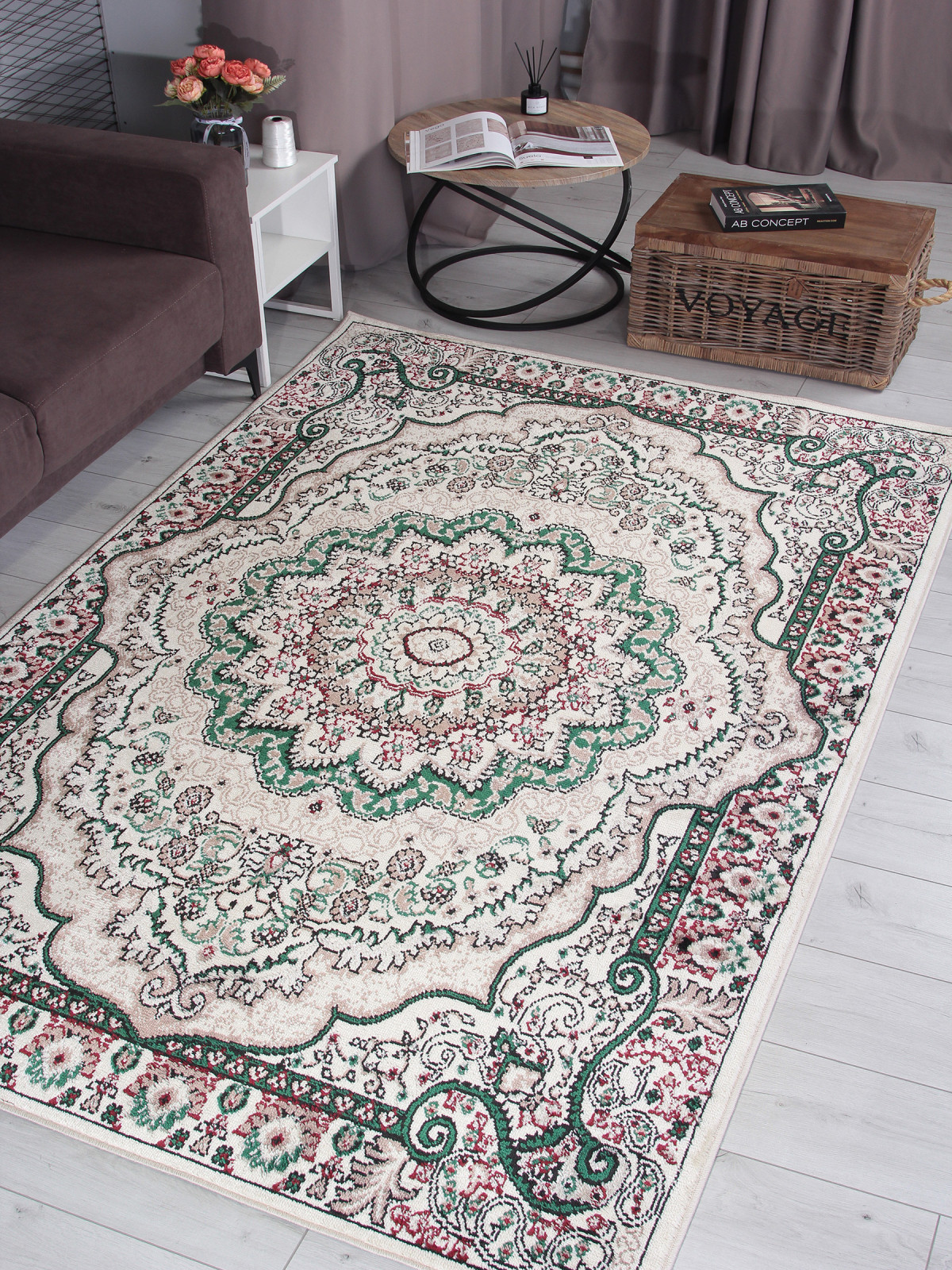 Ковер Merinos Darga F670-STAN-CREAM-GREEN (2x5) — фото 2