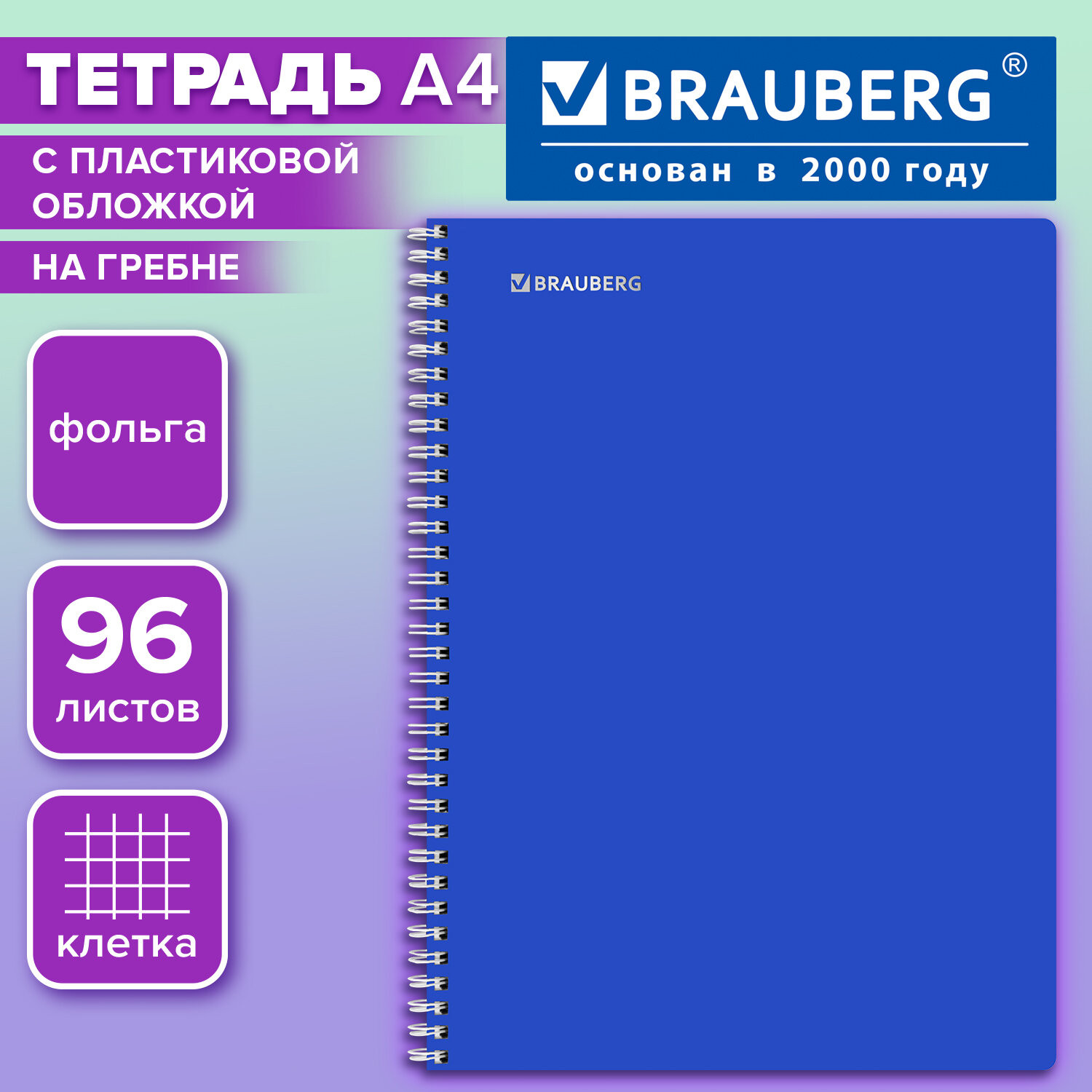 Тетрадь Brauberg 405653 (96л, синий) — фото 4