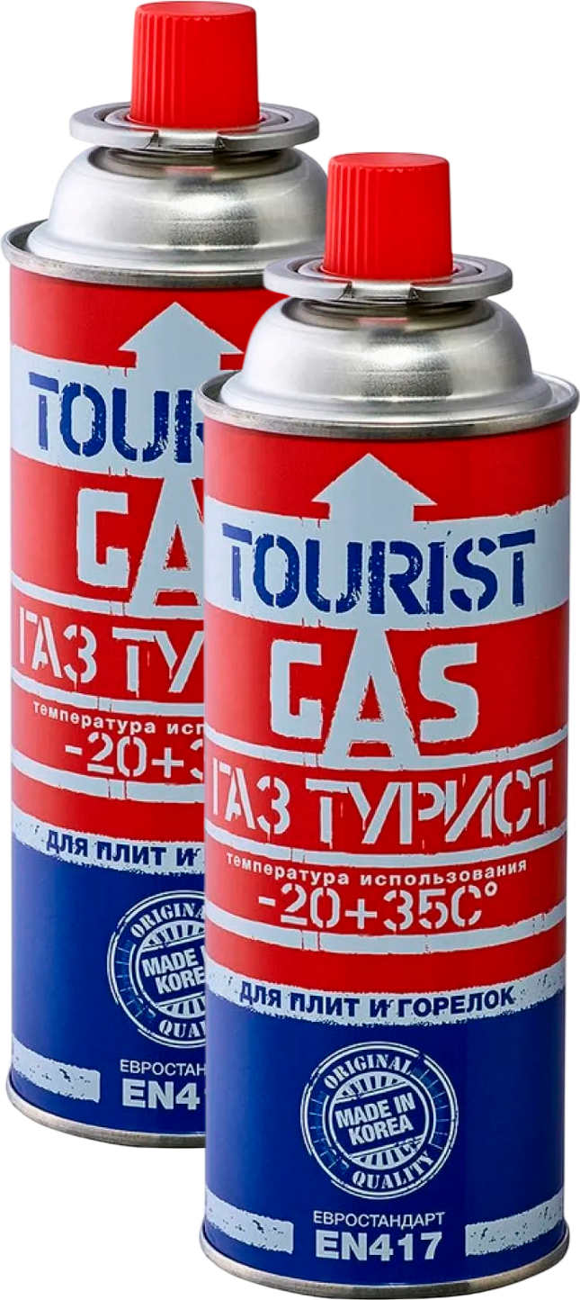 Газовый баллон туристический Tourist Standard Лайт TB-210 (2шт, цанговый)