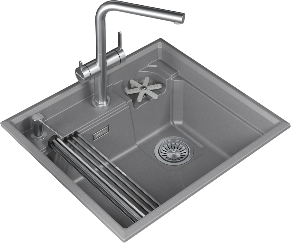 Мойка кухонная GRANULA KS-5807R (алюминиум)