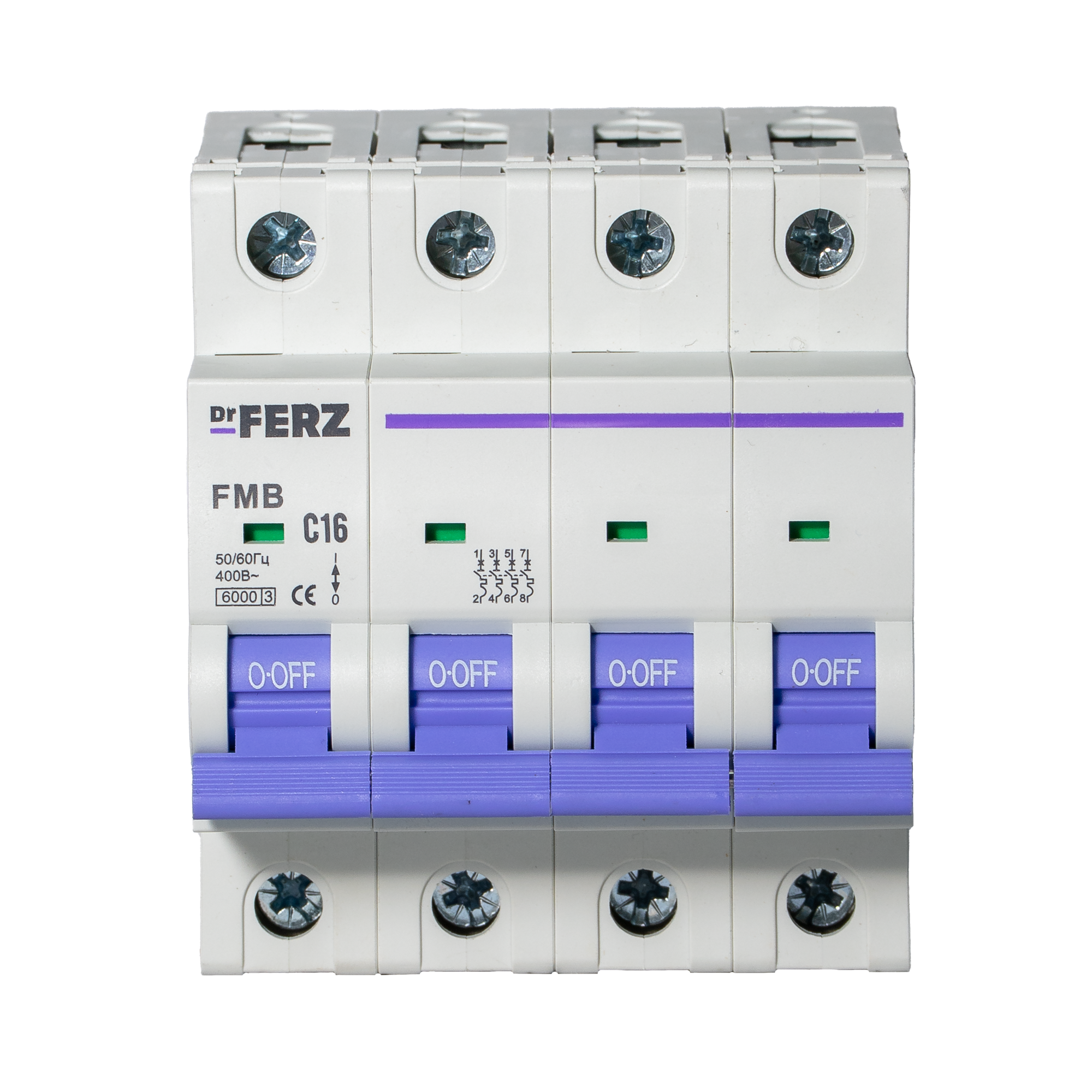 Выключатель автоматический Dr.Ferz FMB-C 6kA 4P 16 C / 21100098FERZ — фото 2