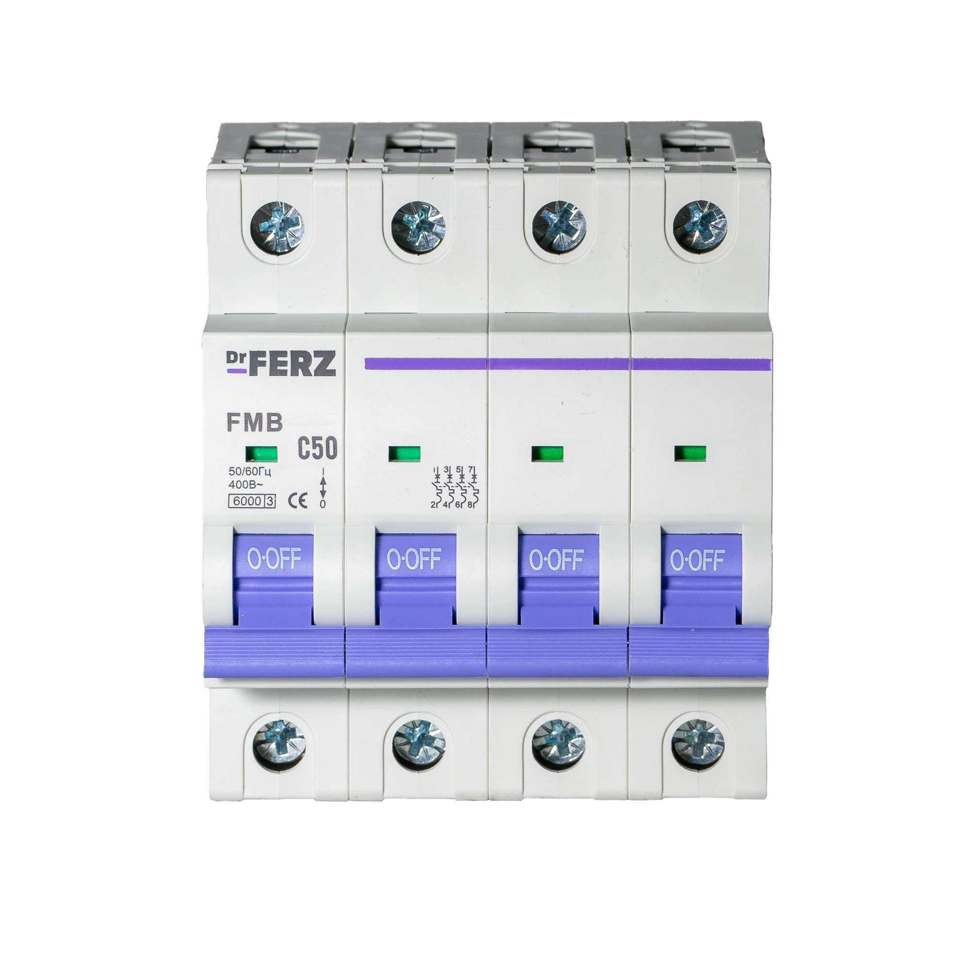 Выключатель автоматический Dr.Ferz FMB-C 6kA 4P 50 C / 21100103FERZ — фото 2