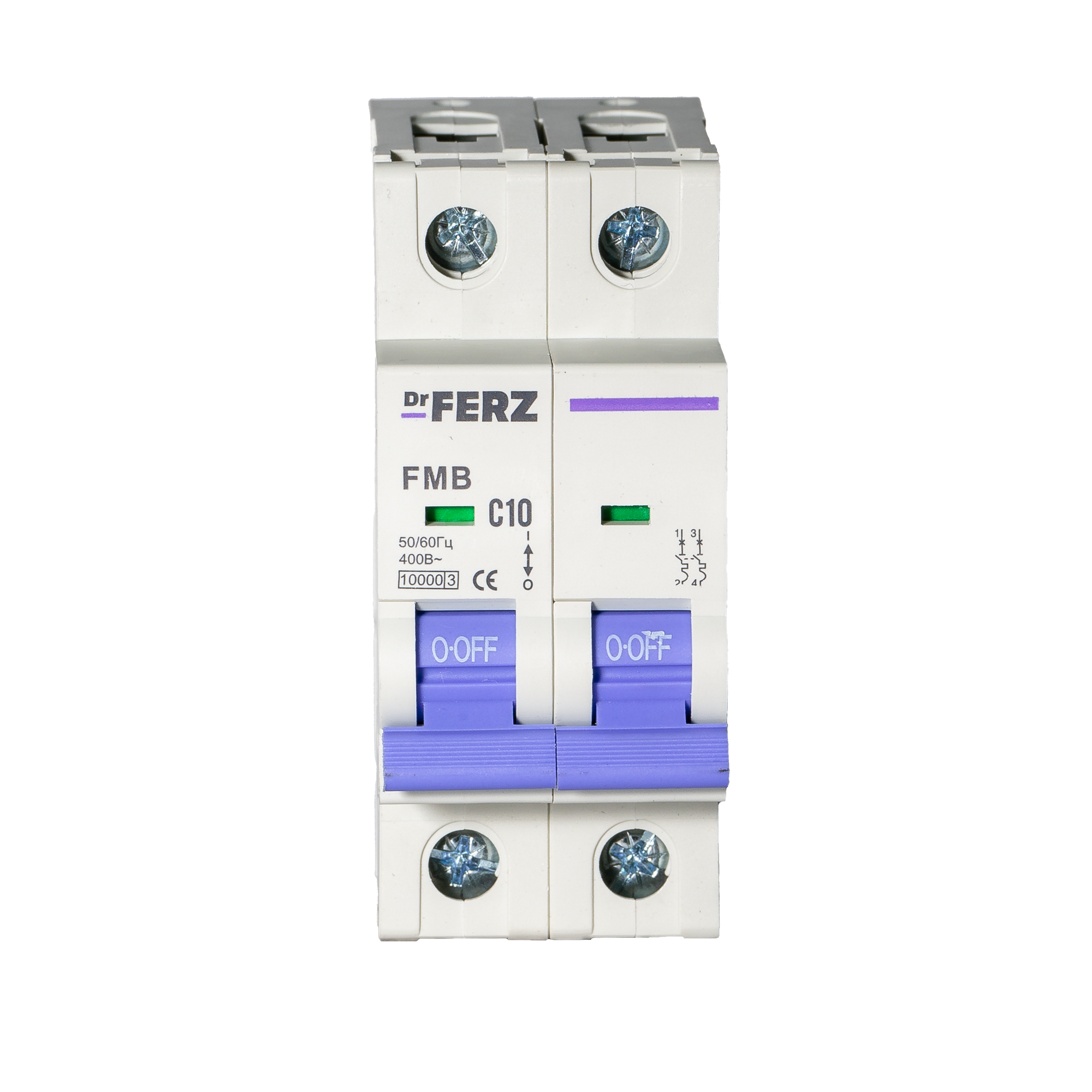 Выключатель автоматический Dr.Ferz FMB-C 10kA 2P 10 C / 21100123FERZ — фото 2