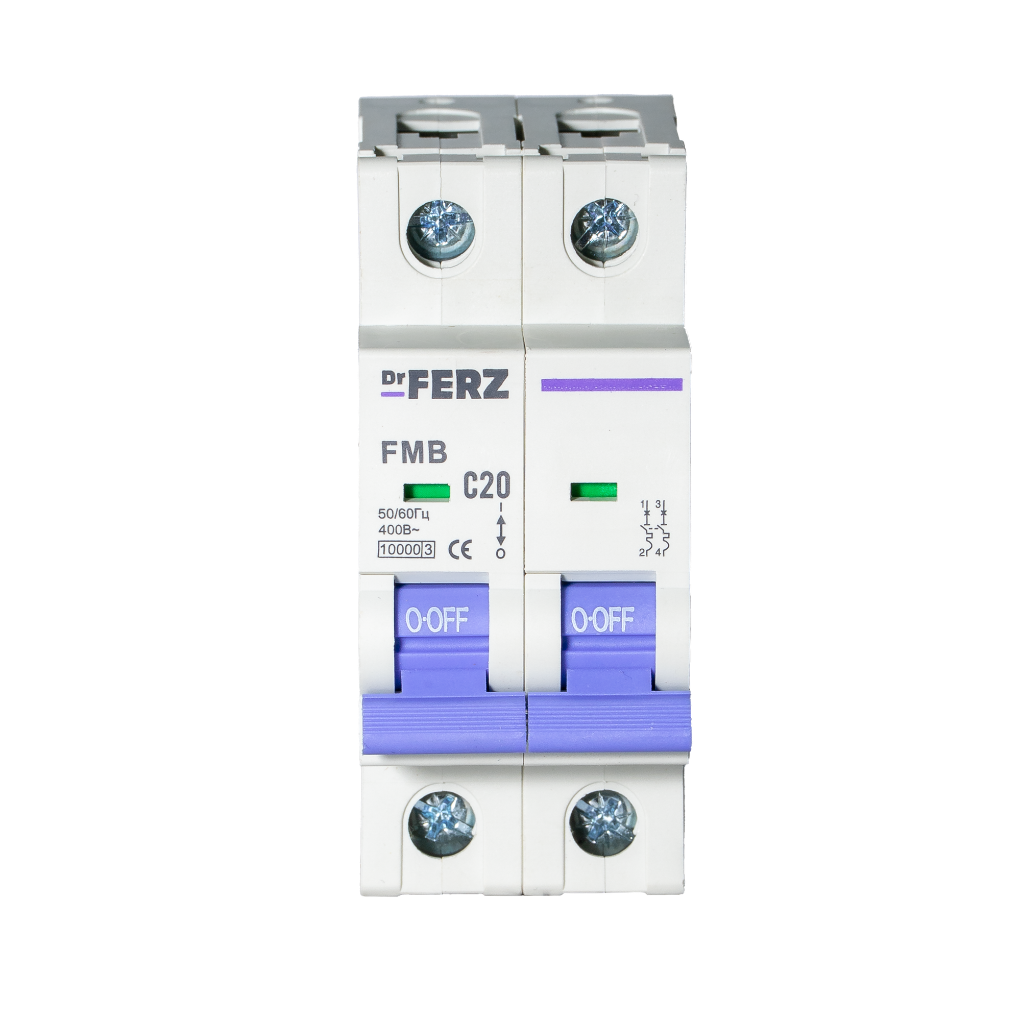 Выключатель автоматический Dr.Ferz FMB-C 10kA 2P 20 C / 21100125FERZ — фото 2