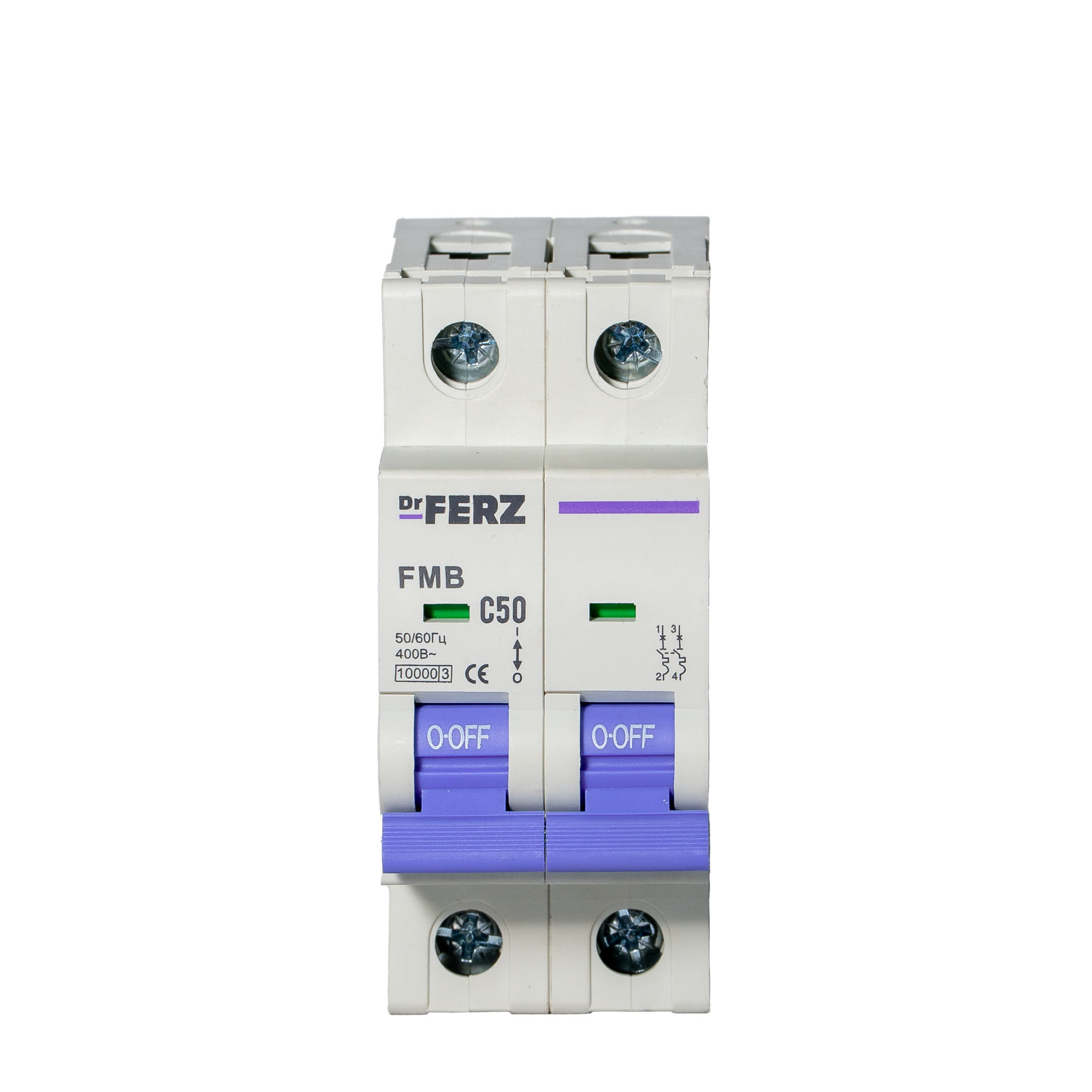 Выключатель автоматический Dr.Ferz FMB-C 10kA 2P 50 C / 21100129FERZ — фото 2