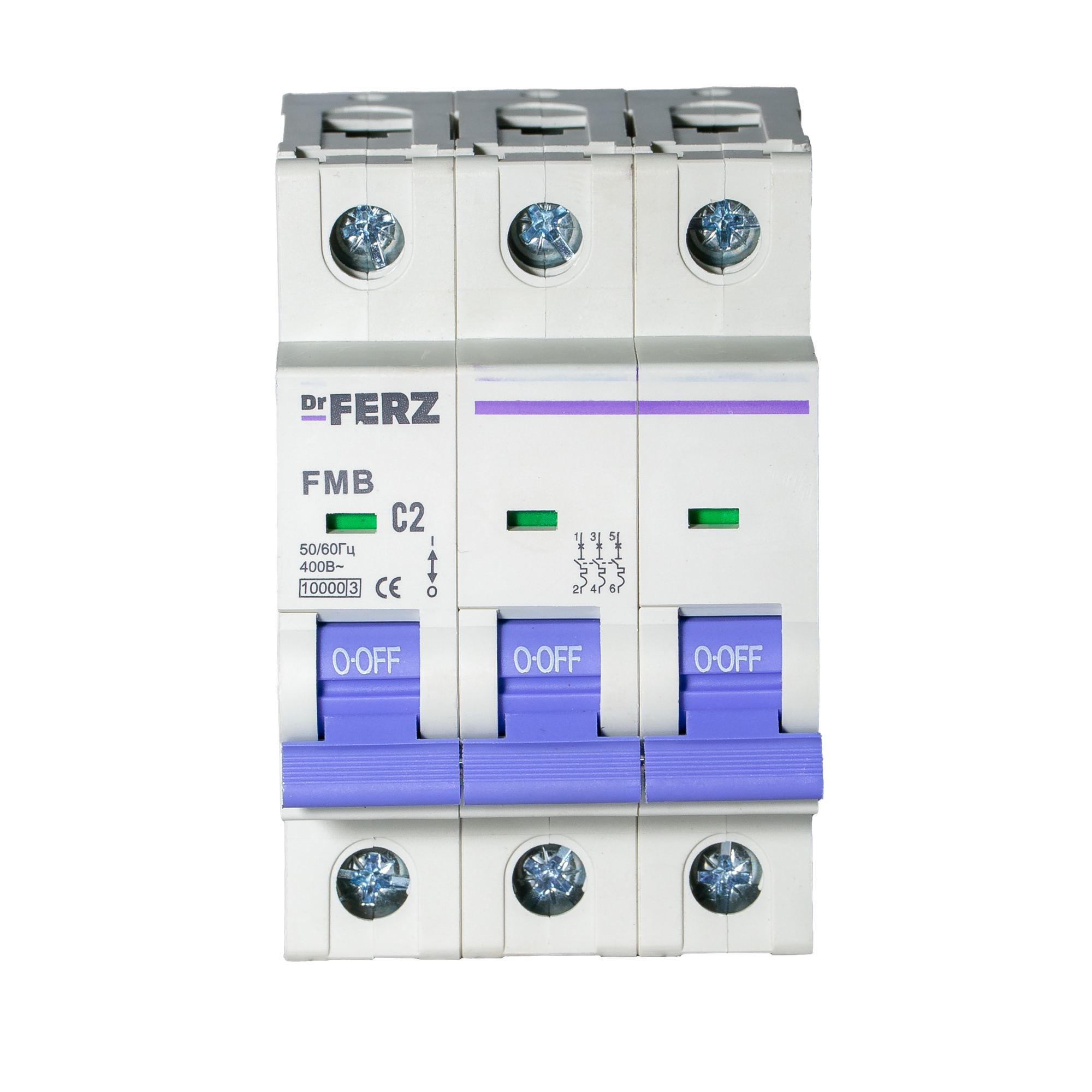 Выключатель автоматический Dr.Ferz FMB-C 10kA 3P 02 C / 21100132FERZ — фото 2