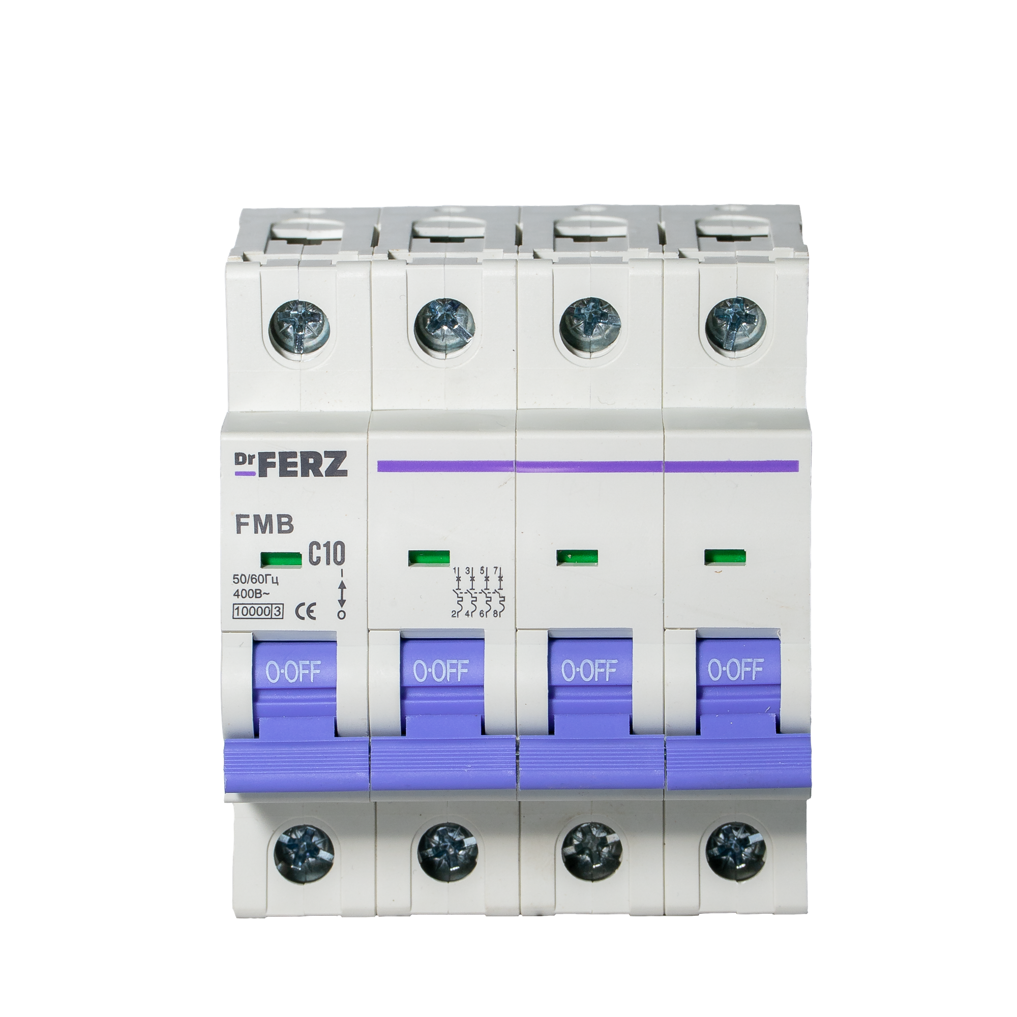 Выключатель автоматический Dr.Ferz FMB-C 10kA 4P 10 C / 21100149FERZ — фото 2