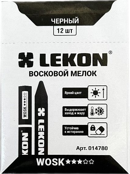 Мел разметочный LEKON Wosk / 14780.21 (12шт, черный)