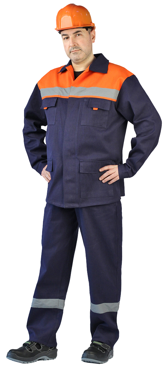 Костюм рабочий УРСУС Спецовка КОС113-001 (синий/оранжевый, 44-46/170-176) — фото 2